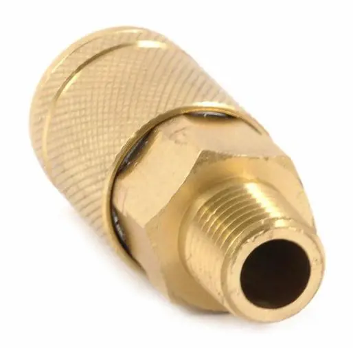 Image 2 for #F75309 Tru-Flate Style Coupler, 1/4" x 1/4" MNPT