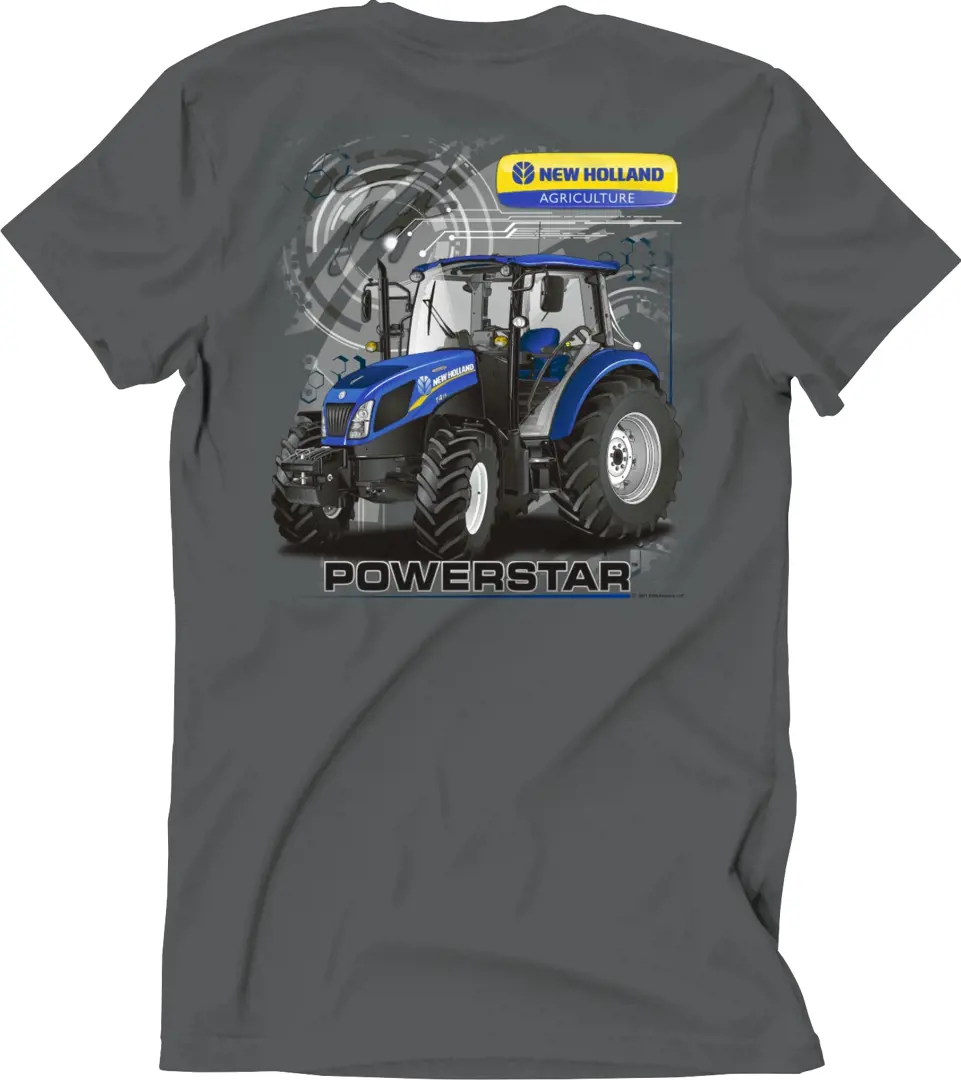 Image 3 for #NH35 New Holland T4 Powerstar Charcoal T-Shirt