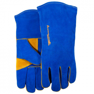 Forney #F53422 Blue Leather Welding Gloves (Men's L)
