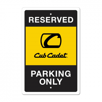 Cub Cadet Reserved Parking Sign Part #CC21A-A114