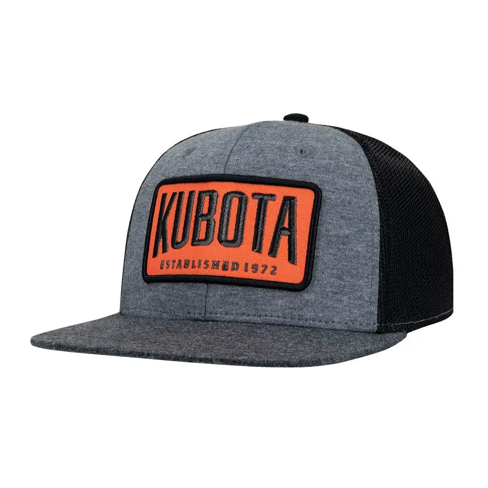 Image 1 for #KT19A-H397 Kubota Flat Bill Cotton Front Cap