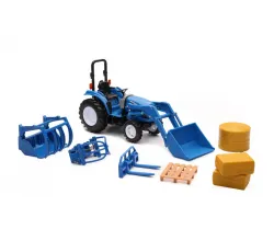 New-Ray Toys #SS-05056 1:32 New Holland Boomer 55 Tractor w/ Attachments