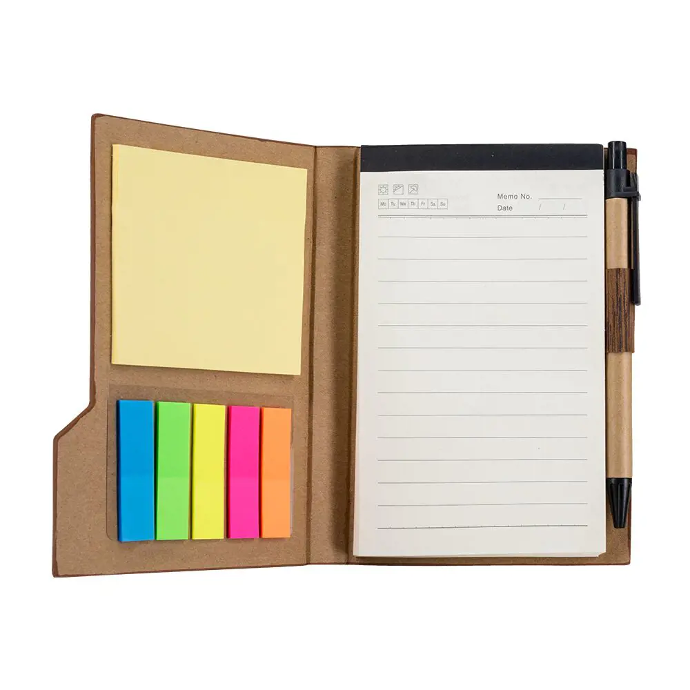 Image 2 for #KT19A-A457 Kubota Woodgrain Notebook w/ Sticky Notes