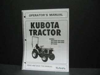 Kubota #66701-62901 B5100 B6100 B7100 Operators Manual