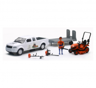 New-Ray Toys #SS-33263A 1:20 Kubota Pick Up & BX Tractor Set