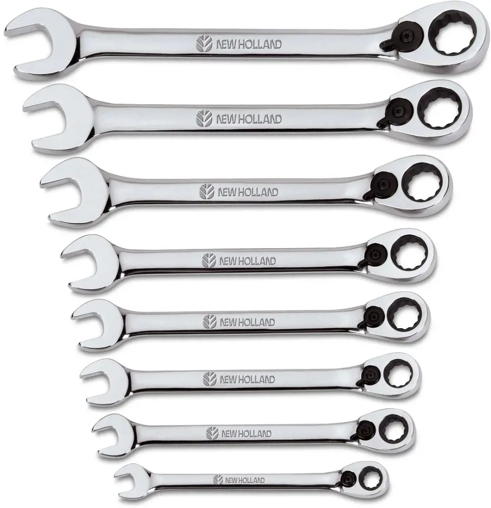 Image 2 for #SN70001 New Holland Ratcheting Box Combination Wrench Sets Size SAE