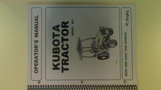 Kubota #32721-63119 B21 Opearators Manual
