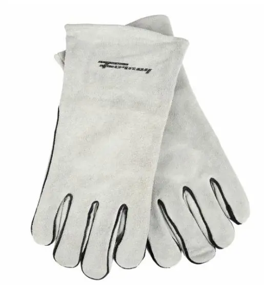 Image 1 for #F53429 Gray Leather Welding Gloves (Men's XL)