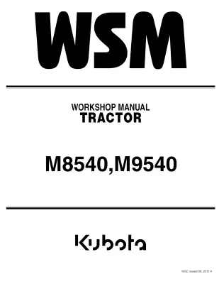 Image 2 for #9Y011-13760 M8540 M9540  Work Shop Manual