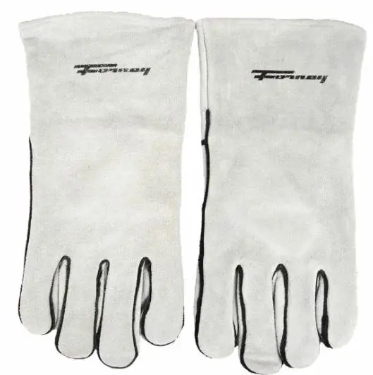 Image 2 for #F53429 Gray Leather Welding Gloves (Men's XL)