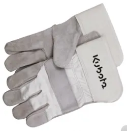 Kubota Leather/Canvas Gloves Part #77700-02466