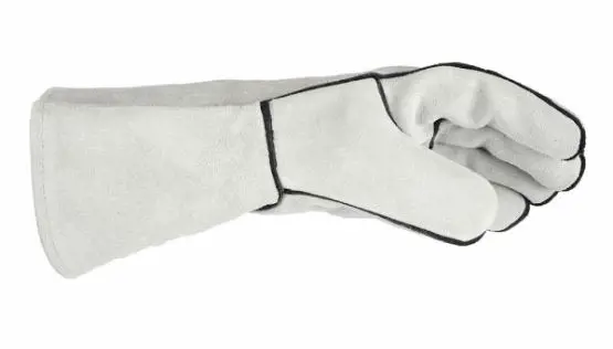 Image 3 for #F53429 Gray Leather Welding Gloves (Men's XL)
