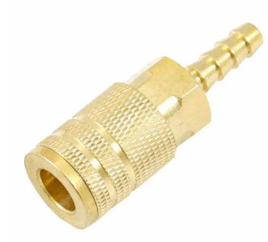 Image 1 for #F75480 Ind/Milton Style Coupler, 1/4" x 1/4" Hose Barb