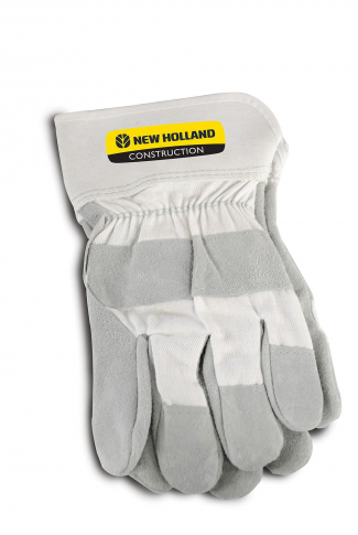 New Holland #MN6950L Leather Palm Gloves Large Size, NH