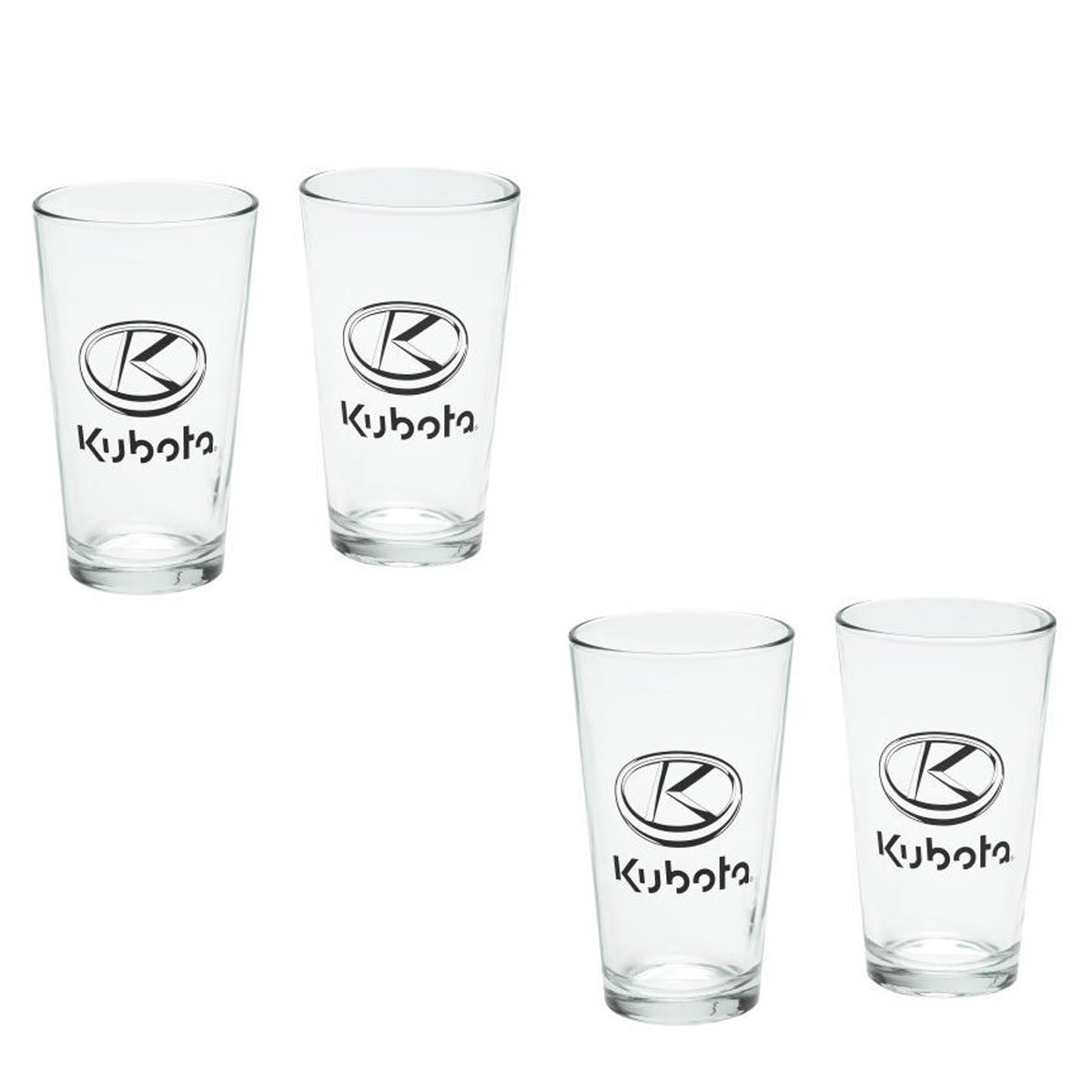 Kubota 2003202240001 Set of 4 Kubota Pint Glasses.