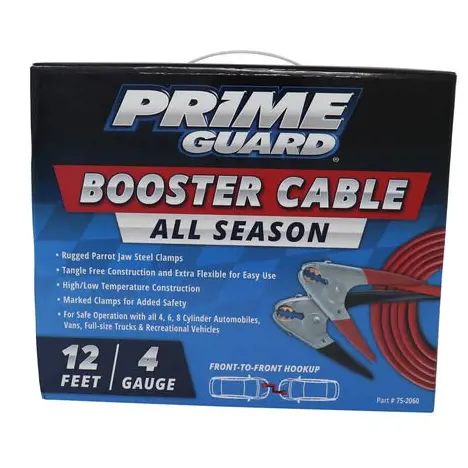 Image 1 for #PRIM752060 12 Foot 4 Gauge Jumper Cables