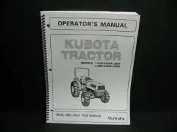 Kubota L3130\3430\3830\4330\4630\5030 Owners Manual Part #TD060-19712
