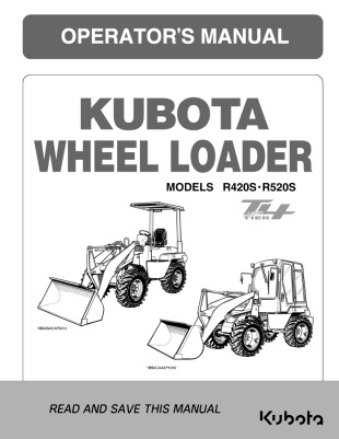 Kubota #R2421-81217 R420S R520S Operators Manual