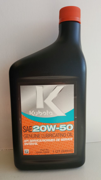 Kubota OIL,1 QT 20W50 Part #70000-10800