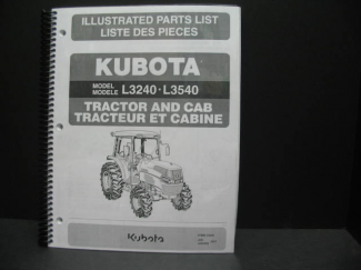 Kubota L3240/L3540 Parts Manual Part #97898-23520