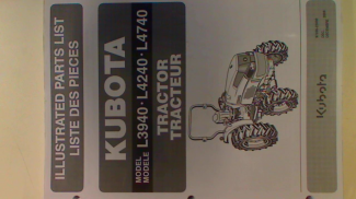 Kubota L3940 L4240 L4740 ROPS Variant Parts Manual Part #97898-23500