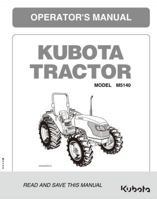 Kubota #3C007-99712 M5140 Operators Manual