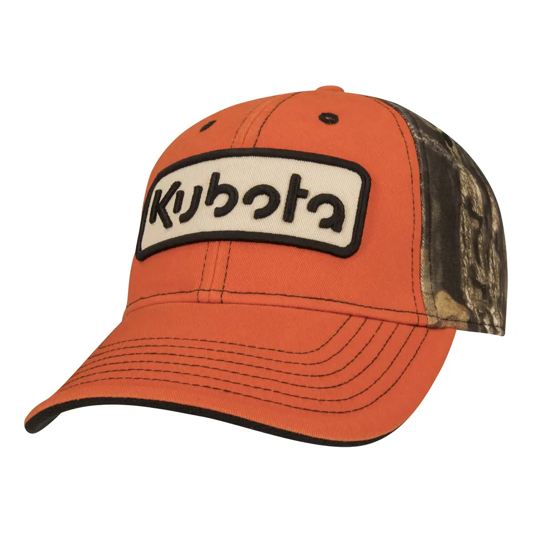 Image 1 for #KT17A-H52 Kubota Orange Front W/ Camo Back Cap