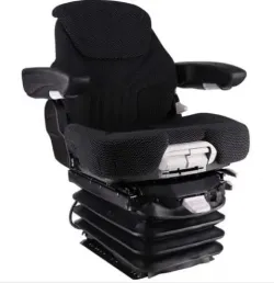 Aftermarket Tractor Parts #S8301453 Grammer Mid Back Seat, Black & Gray Fabric w/ Air Suspension
