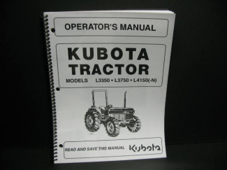 Kubota L3350/L3750/L4150 Owners Manual Part #32530-19719