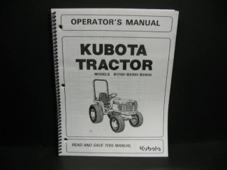 Kubota B1700 B2100 B2400 Operators Manual Part #6C040-63115