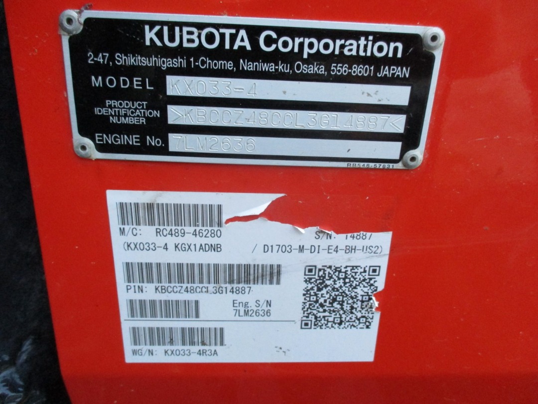 Kubota KX033-4R3A